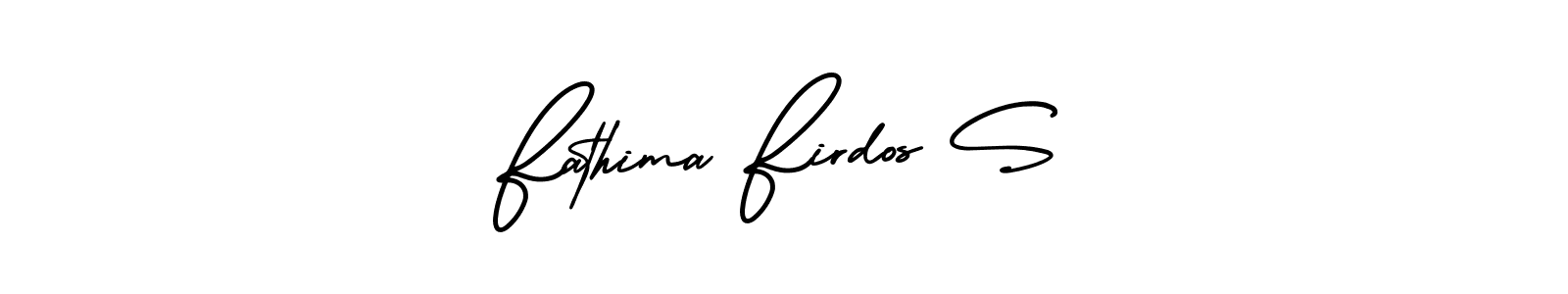 How to Draw Fathima Firdos S signature style? AmerikaSignatureDemo-Regular is a latest design signature styles for name Fathima Firdos S. Fathima Firdos S signature style 3 images and pictures png