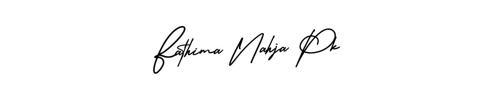 How to make Fathima Nahja Pk signature? AmerikaSignatureDemo-Regular is a professional autograph style. Create handwritten signature for Fathima Nahja Pk name. Fathima Nahja Pk signature style 3 images and pictures png