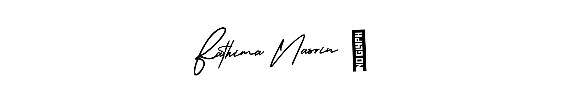 Create a beautiful signature design for name Fathima Nasrin ❤. With this signature (AmerikaSignatureDemo-Regular) fonts, you can make a handwritten signature for free. Fathima Nasrin ❤ signature style 3 images and pictures png