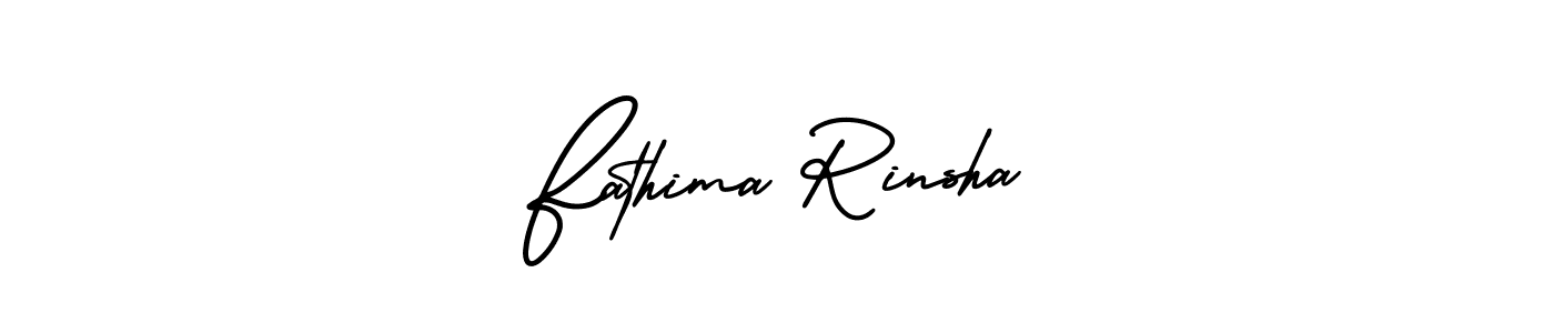 Fathima Rinsha stylish signature style. Best Handwritten Sign (AmerikaSignatureDemo-Regular) for my name. Handwritten Signature Collection Ideas for my name Fathima Rinsha. Fathima Rinsha signature style 3 images and pictures png