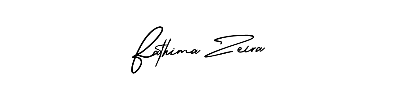 Fathima Zeira stylish signature style. Best Handwritten Sign (AmerikaSignatureDemo-Regular) for my name. Handwritten Signature Collection Ideas for my name Fathima Zeira. Fathima Zeira signature style 3 images and pictures png