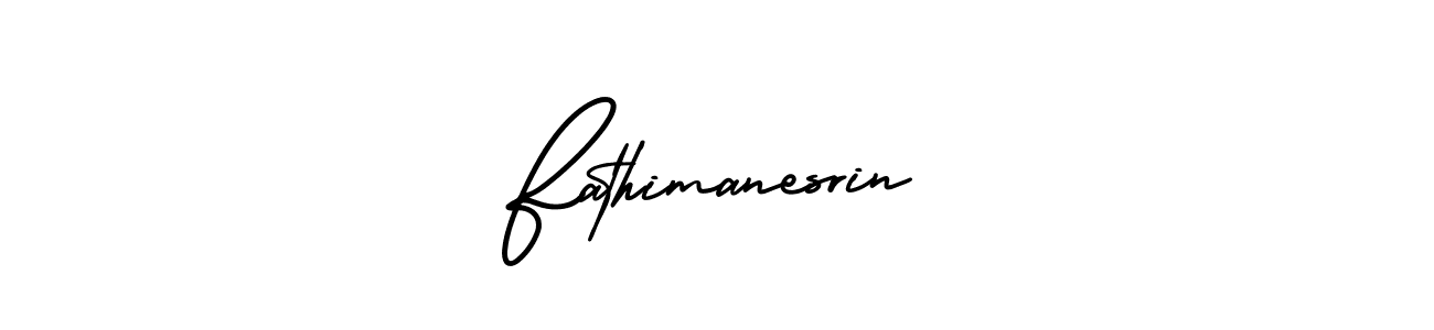 Use a signature maker to create a handwritten signature online. With this signature software, you can design (AmerikaSignatureDemo-Regular) your own signature for name Fathimanesrin. Fathimanesrin signature style 3 images and pictures png