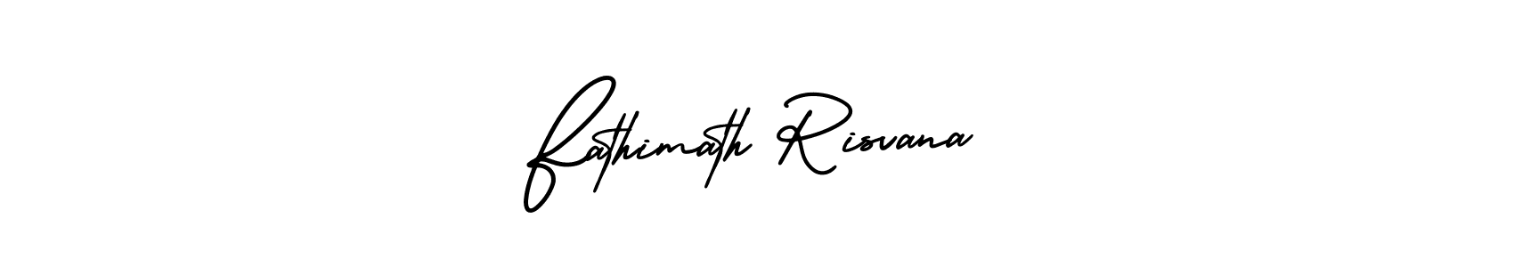 Create a beautiful signature design for name Fathimath Risvana. With this signature (AmerikaSignatureDemo-Regular) fonts, you can make a handwritten signature for free. Fathimath Risvana signature style 3 images and pictures png