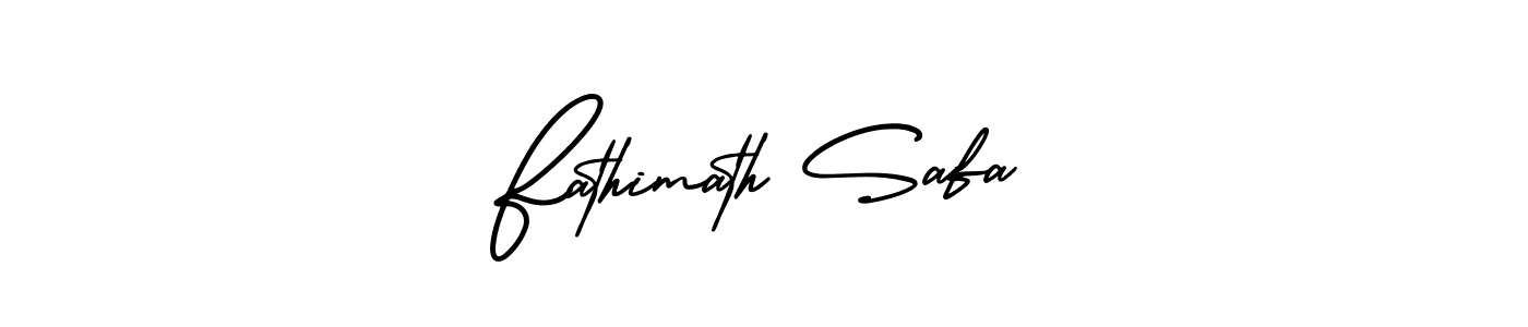 Use a signature maker to create a handwritten signature online. With this signature software, you can design (AmerikaSignatureDemo-Regular) your own signature for name Fathimath Safa. Fathimath Safa signature style 3 images and pictures png