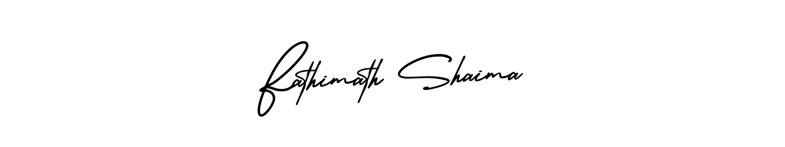 Use a signature maker to create a handwritten signature online. With this signature software, you can design (AmerikaSignatureDemo-Regular) your own signature for name Fathimath Shaima. Fathimath Shaima signature style 3 images and pictures png