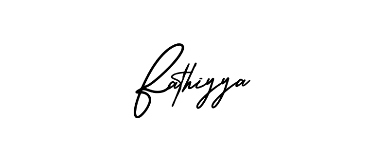 Create a beautiful signature design for name Fathiyya. With this signature (AmerikaSignatureDemo-Regular) fonts, you can make a handwritten signature for free. Fathiyya signature style 3 images and pictures png