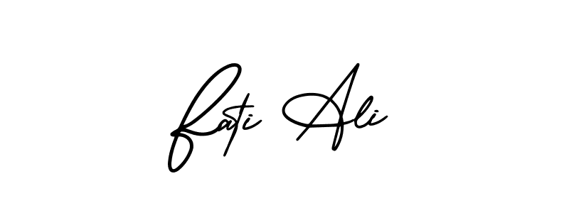 How to Draw Fati Ali signature style? AmerikaSignatureDemo-Regular is a latest design signature styles for name Fati Ali. Fati Ali signature style 3 images and pictures png