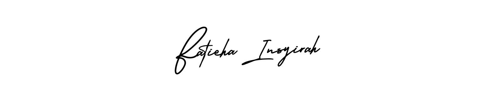 How to make Fatieha Insyirah signature? AmerikaSignatureDemo-Regular is a professional autograph style. Create handwritten signature for Fatieha Insyirah name. Fatieha Insyirah signature style 3 images and pictures png