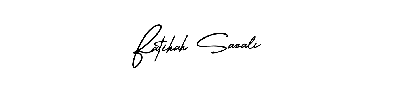 Create a beautiful signature design for name Fatihah Sazali. With this signature (AmerikaSignatureDemo-Regular) fonts, you can make a handwritten signature for free. Fatihah Sazali signature style 3 images and pictures png