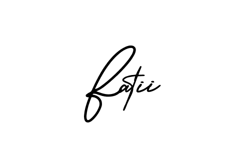 Similarly AmerikaSignatureDemo-Regular is the best handwritten signature design. Signature creator online .You can use it as an online autograph creator for name Fatii. Fatii signature style 3 images and pictures png