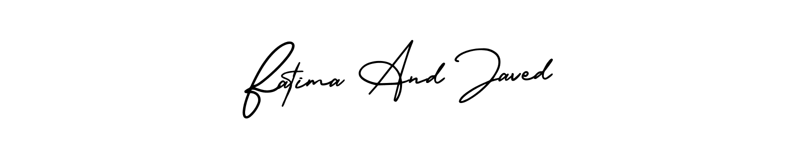 Create a beautiful signature design for name Fatima And Javed. With this signature (AmerikaSignatureDemo-Regular) fonts, you can make a handwritten signature for free. Fatima And Javed signature style 3 images and pictures png