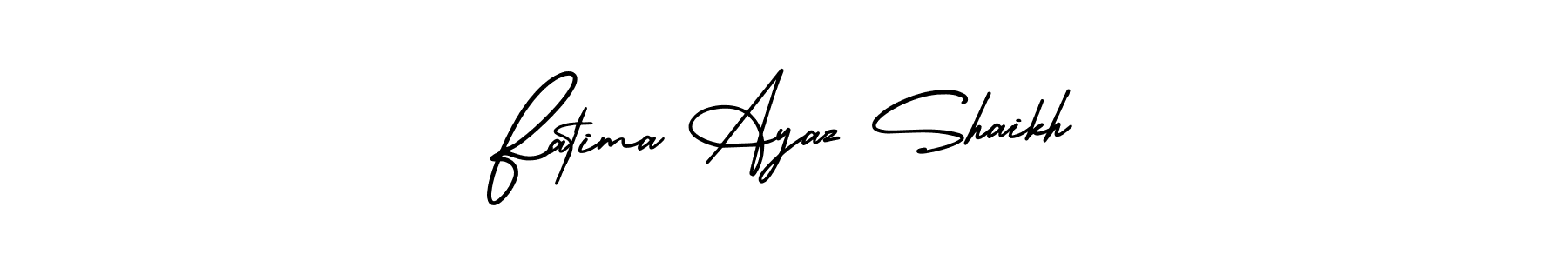 Fatima Ayaz Shaikh stylish signature style. Best Handwritten Sign (AmerikaSignatureDemo-Regular) for my name. Handwritten Signature Collection Ideas for my name Fatima Ayaz Shaikh. Fatima Ayaz Shaikh signature style 3 images and pictures png