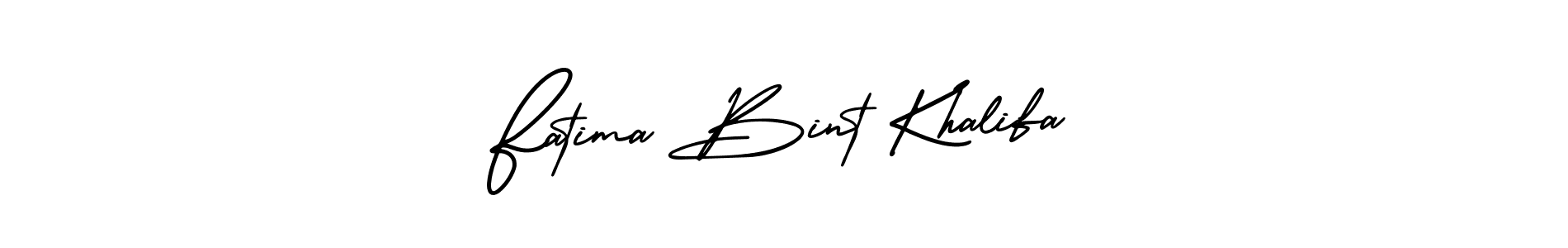 Also You can easily find your signature by using the search form. We will create Fatima Bint Khalifa name handwritten signature images for you free of cost using AmerikaSignatureDemo-Regular sign style. Fatima Bint Khalifa signature style 3 images and pictures png