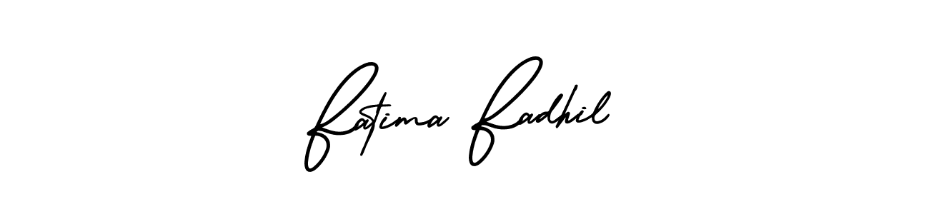 Fatima Fadhil stylish signature style. Best Handwritten Sign (AmerikaSignatureDemo-Regular) for my name. Handwritten Signature Collection Ideas for my name Fatima Fadhil. Fatima Fadhil signature style 3 images and pictures png