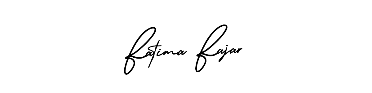 You should practise on your own different ways (AmerikaSignatureDemo-Regular) to write your name (Fatima Fajar) in signature. don't let someone else do it for you. Fatima Fajar signature style 3 images and pictures png