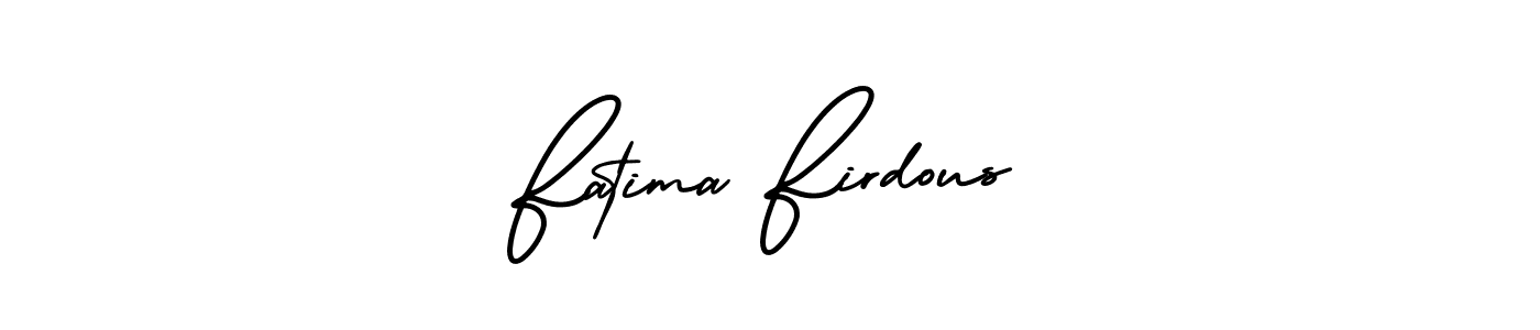 How to make Fatima Firdous signature? AmerikaSignatureDemo-Regular is a professional autograph style. Create handwritten signature for Fatima Firdous name. Fatima Firdous signature style 3 images and pictures png