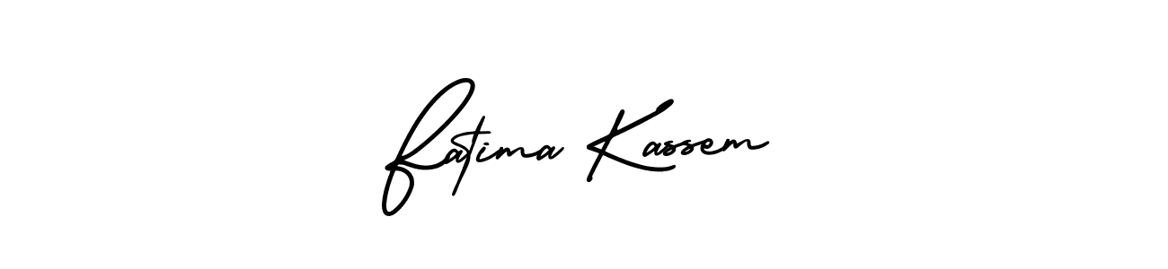 Make a short Fatima Kassem signature style. Manage your documents anywhere anytime using AmerikaSignatureDemo-Regular. Create and add eSignatures, submit forms, share and send files easily. Fatima Kassem signature style 3 images and pictures png