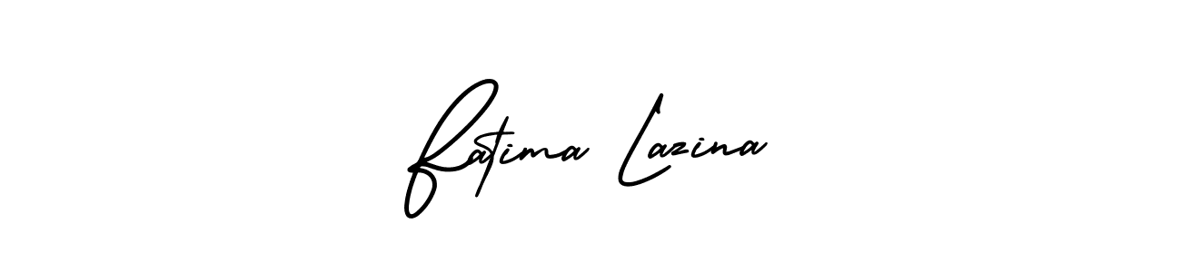 Design your own signature with our free online signature maker. With this signature software, you can create a handwritten (AmerikaSignatureDemo-Regular) signature for name Fatima Lazina. Fatima Lazina signature style 3 images and pictures png