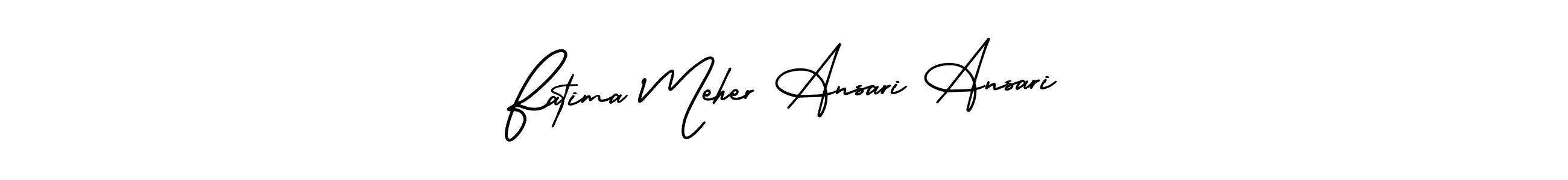 Similarly AmerikaSignatureDemo-Regular is the best handwritten signature design. Signature creator online .You can use it as an online autograph creator for name Fatima Meher Ansari Ansari. Fatima Meher Ansari Ansari signature style 3 images and pictures png