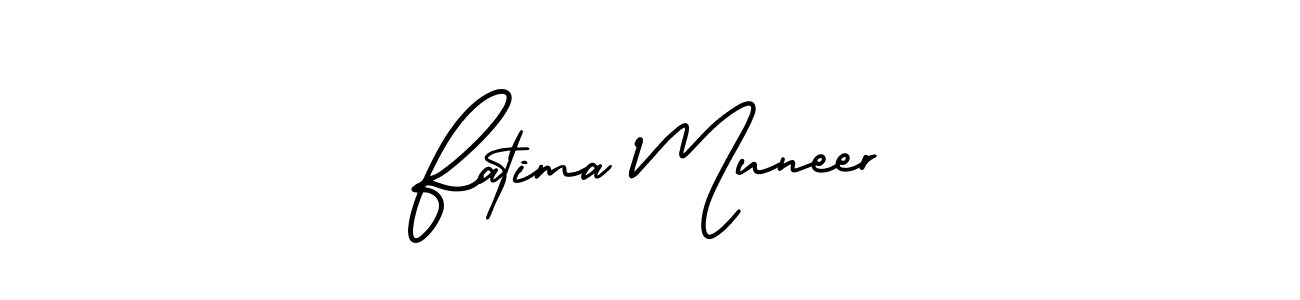 Use a signature maker to create a handwritten signature online. With this signature software, you can design (AmerikaSignatureDemo-Regular) your own signature for name Fatima Muneer. Fatima Muneer signature style 3 images and pictures png