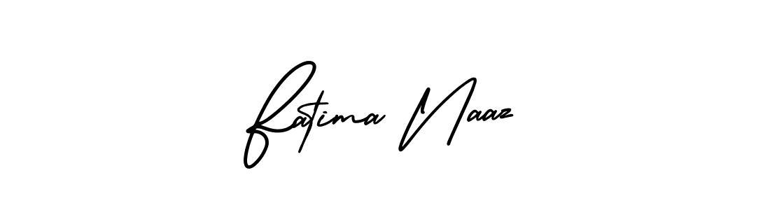 How to make Fatima Naaz name signature. Use AmerikaSignatureDemo-Regular style for creating short signs online. This is the latest handwritten sign. Fatima Naaz signature style 3 images and pictures png