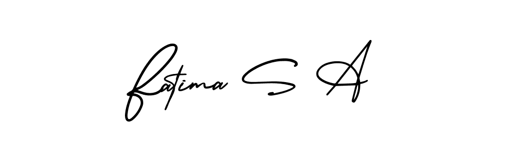 if you are searching for the best signature style for your name Fatima S A. so please give up your signature search. here we have designed multiple signature styles  using AmerikaSignatureDemo-Regular. Fatima S A signature style 3 images and pictures png
