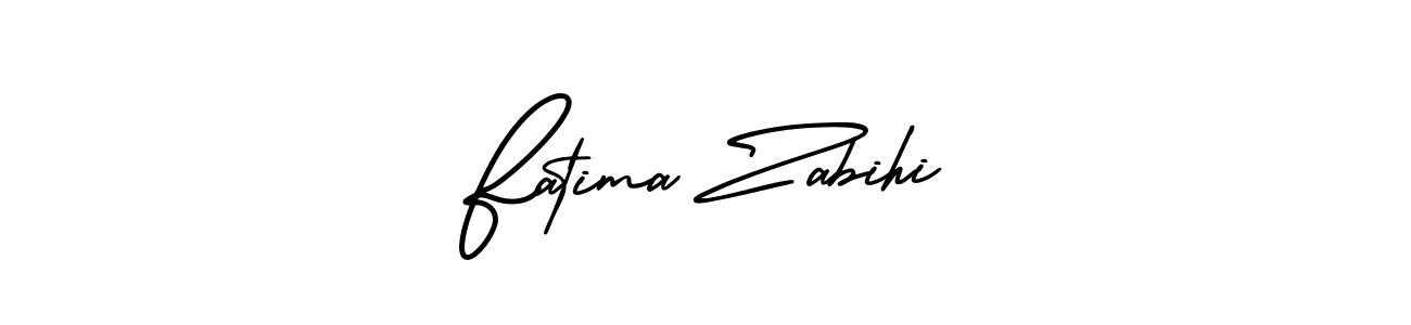 Design your own signature with our free online signature maker. With this signature software, you can create a handwritten (AmerikaSignatureDemo-Regular) signature for name Fatima Zabihi. Fatima Zabihi signature style 3 images and pictures png