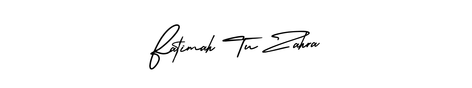 It looks lik you need a new signature style for name Fatimah Tu Zahra. Design unique handwritten (AmerikaSignatureDemo-Regular) signature with our free signature maker in just a few clicks. Fatimah Tu Zahra signature style 3 images and pictures png