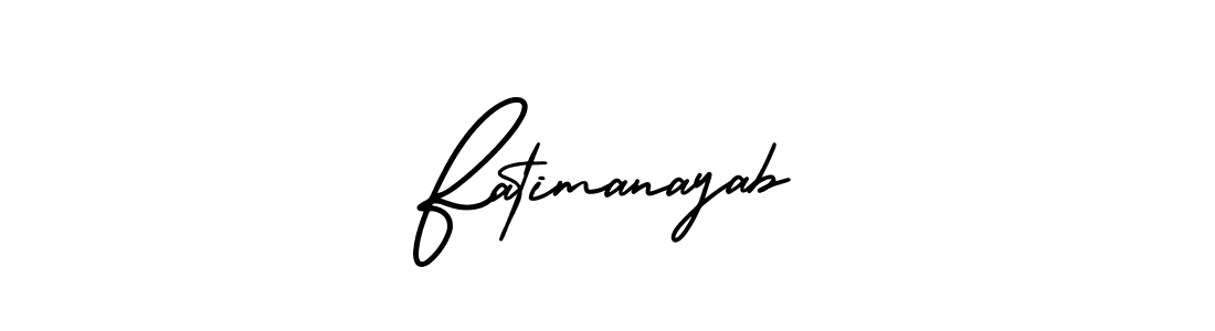 Also You can easily find your signature by using the search form. We will create Fatimanayab name handwritten signature images for you free of cost using AmerikaSignatureDemo-Regular sign style. Fatimanayab signature style 3 images and pictures png