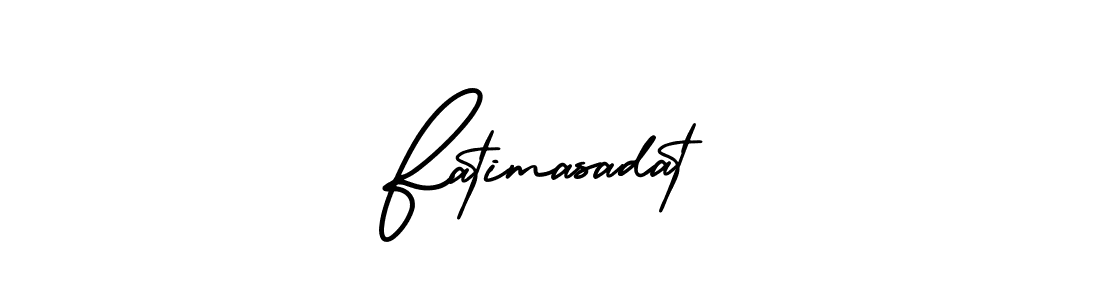 Design your own signature with our free online signature maker. With this signature software, you can create a handwritten (AmerikaSignatureDemo-Regular) signature for name Fatimasadat. Fatimasadat signature style 3 images and pictures png