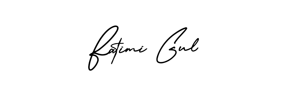 The best way (AmerikaSignatureDemo-Regular) to make a short signature is to pick only two or three words in your name. The name Fatimi Gul include a total of six letters. For converting this name. Fatimi Gul signature style 3 images and pictures png