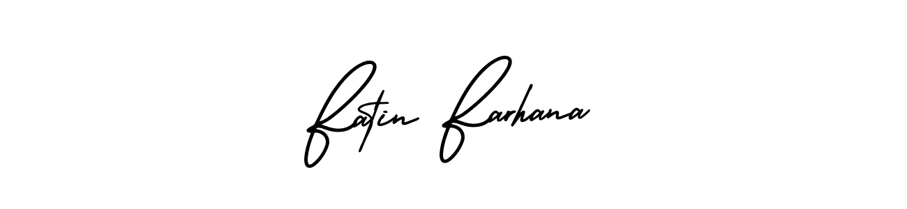 How to make Fatin Farhana signature? AmerikaSignatureDemo-Regular is a professional autograph style. Create handwritten signature for Fatin Farhana name. Fatin Farhana signature style 3 images and pictures png