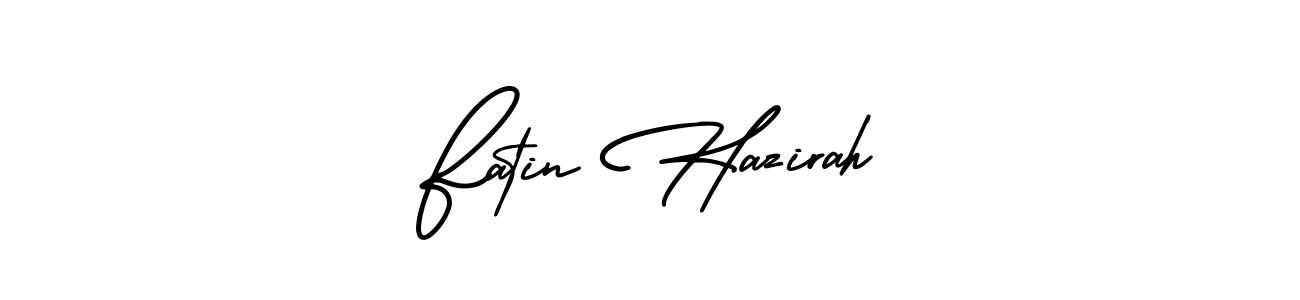 Use a signature maker to create a handwritten signature online. With this signature software, you can design (AmerikaSignatureDemo-Regular) your own signature for name Fatin Hazirah. Fatin Hazirah signature style 3 images and pictures png