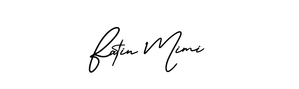 It looks lik you need a new signature style for name Fatin Mimi. Design unique handwritten (AmerikaSignatureDemo-Regular) signature with our free signature maker in just a few clicks. Fatin Mimi signature style 3 images and pictures png