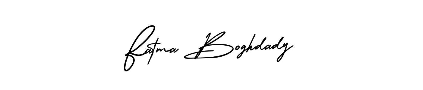 Design your own signature with our free online signature maker. With this signature software, you can create a handwritten (AmerikaSignatureDemo-Regular) signature for name Fatma Boghdady. Fatma Boghdady signature style 3 images and pictures png