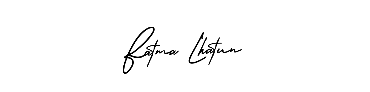 Fatma Lhatun stylish signature style. Best Handwritten Sign (AmerikaSignatureDemo-Regular) for my name. Handwritten Signature Collection Ideas for my name Fatma Lhatun. Fatma Lhatun signature style 3 images and pictures png