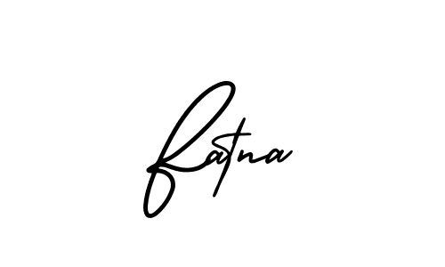 The best way (AmerikaSignatureDemo-Regular) to make a short signature is to pick only two or three words in your name. The name Fatna include a total of six letters. For converting this name. Fatna signature style 3 images and pictures png