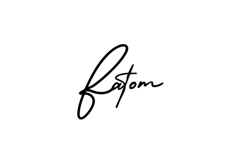 How to make Fatom signature? AmerikaSignatureDemo-Regular is a professional autograph style. Create handwritten signature for Fatom name. Fatom signature style 3 images and pictures png
