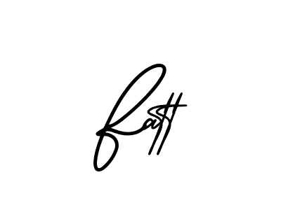 Fatt stylish signature style. Best Handwritten Sign (AmerikaSignatureDemo-Regular) for my name. Handwritten Signature Collection Ideas for my name Fatt. Fatt signature style 3 images and pictures png