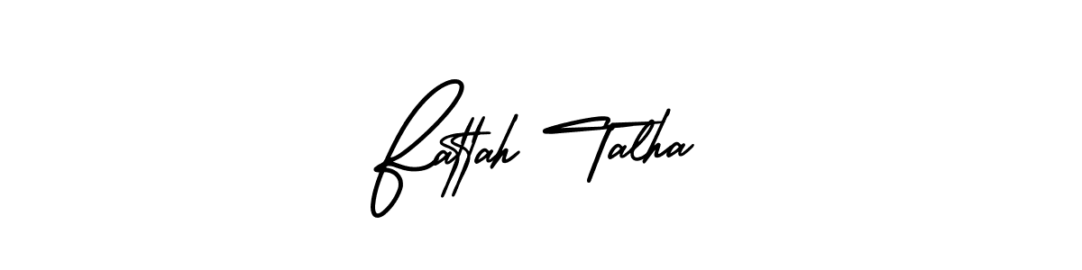 It looks lik you need a new signature style for name Fattah Talha. Design unique handwritten (AmerikaSignatureDemo-Regular) signature with our free signature maker in just a few clicks. Fattah Talha signature style 3 images and pictures png