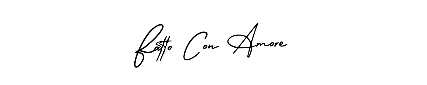 Fatto Con Amore stylish signature style. Best Handwritten Sign (AmerikaSignatureDemo-Regular) for my name. Handwritten Signature Collection Ideas for my name Fatto Con Amore. Fatto Con Amore signature style 3 images and pictures png