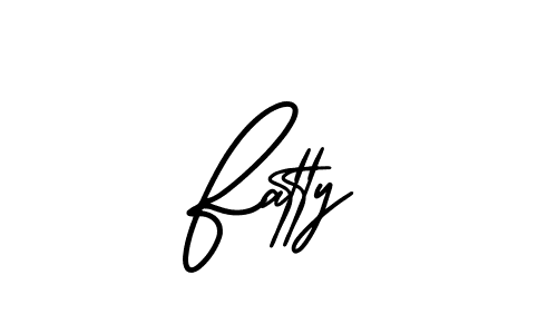 The best way (AmerikaSignatureDemo-Regular) to make a short signature is to pick only two or three words in your name. The name Fatty include a total of six letters. For converting this name. Fatty signature style 3 images and pictures png