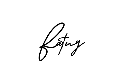 How to Draw Fatuy signature style? AmerikaSignatureDemo-Regular is a latest design signature styles for name Fatuy. Fatuy signature style 3 images and pictures png