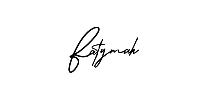 How to make Fatymah name signature. Use AmerikaSignatureDemo-Regular style for creating short signs online. This is the latest handwritten sign. Fatymah signature style 3 images and pictures png