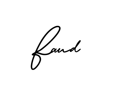Design your own signature with our free online signature maker. With this signature software, you can create a handwritten (AmerikaSignatureDemo-Regular) signature for name Faud. Faud signature style 3 images and pictures png