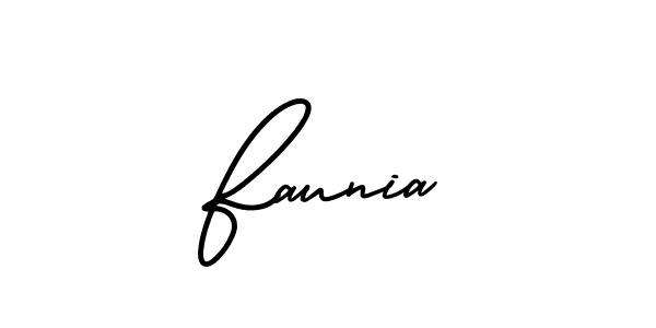 Similarly AmerikaSignatureDemo-Regular is the best handwritten signature design. Signature creator online .You can use it as an online autograph creator for name Faunia. Faunia signature style 3 images and pictures png