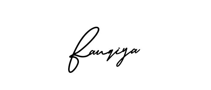 Create a beautiful signature design for name Fauqiya. With this signature (AmerikaSignatureDemo-Regular) fonts, you can make a handwritten signature for free. Fauqiya signature style 3 images and pictures png