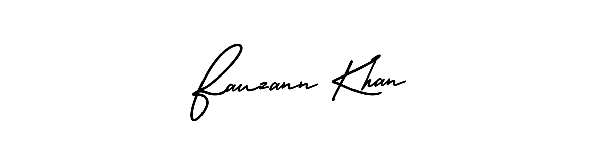 Make a beautiful signature design for name Fauzann Khan. With this signature (AmerikaSignatureDemo-Regular) style, you can create a handwritten signature for free. Fauzann Khan signature style 3 images and pictures png
