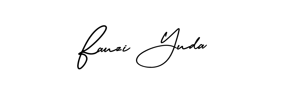AmerikaSignatureDemo-Regular is a professional signature style that is perfect for those who want to add a touch of class to their signature. It is also a great choice for those who want to make their signature more unique. Get Fauzi Yuda name to fancy signature for free. Fauzi Yuda signature style 3 images and pictures png