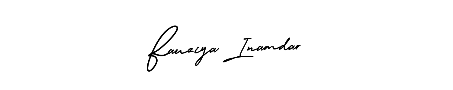 Best and Professional Signature Style for Fauziya Inamdar. AmerikaSignatureDemo-Regular Best Signature Style Collection. Fauziya Inamdar signature style 3 images and pictures png